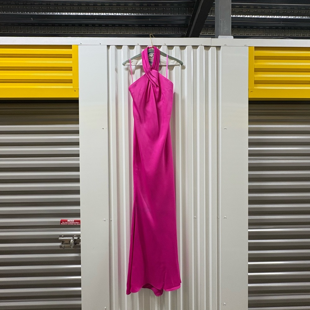 BHLDN Pink Halter Gown for Night Out